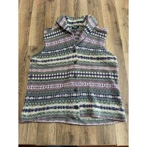 Chaps Sweater, Women's Size XL, Multicolor, Sleeveless, Vest, Aztec